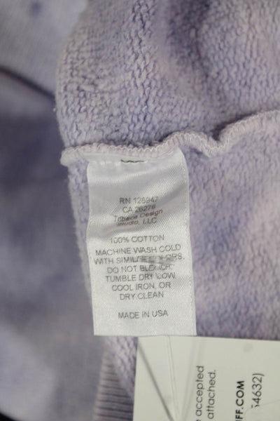 Nili Lotan Women Pullover Cotton Crew Neck Long Sleeve Purple Size XS