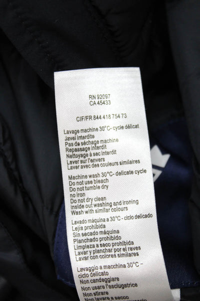 Jacadi Girls Double Breasted Pleated Hooded Jacket Navy Blue Size 5
