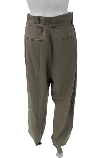 Argent Women Dress Pants Green Wool Zip Size 12