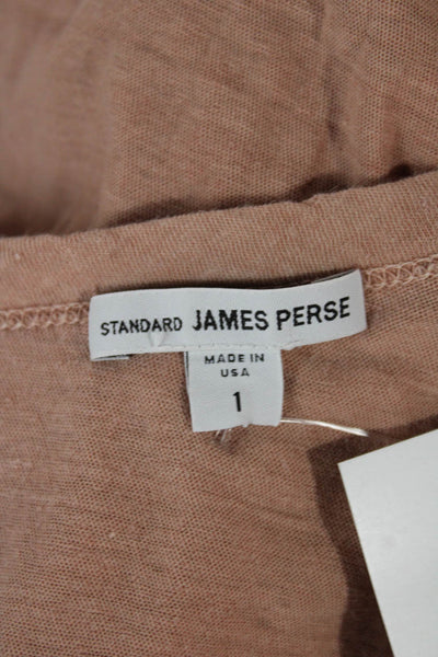 Standard James Perse Womens Sleeveless Tunic Beige Cotton Round Neck Size 1