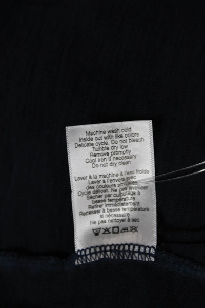 Veronica Beard Womens Basic Cotton Blue Short Sleeve T-Shirt Size XS