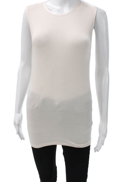 Joseph Womens Sleeveless Tunic Beige Cotton Round Neck Size S
