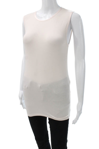 Joseph Womens Sleeveless Tunic Beige Cotton Round Neck Size S