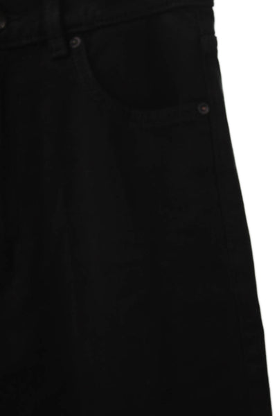 DL1961 Women Black Wide-Leg Jeans High Rise Cotton Inseam 30 Size 26