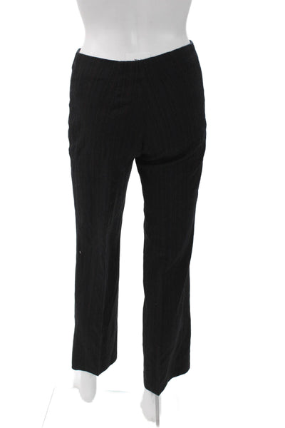 Proenza Schouler Women Striped Wool Dress Pants Black Zip Size 40