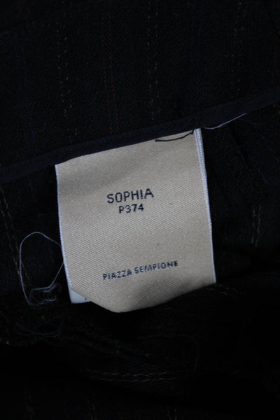 Proenza Schouler Women Striped Wool Dress Pants Black Zip Size 40