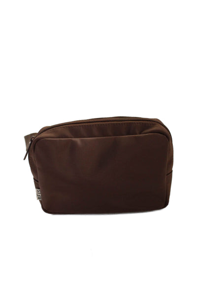 Beis Womens Zippered Adjustable Monochrome Belt Bag Brown