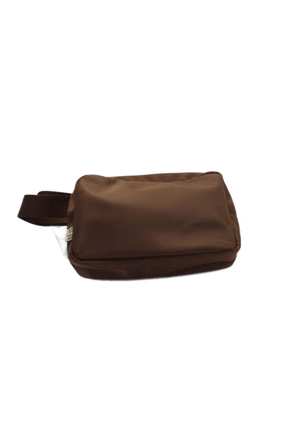 Beis Womens Zippered Adjustable Monochrome Belt Bag Brown