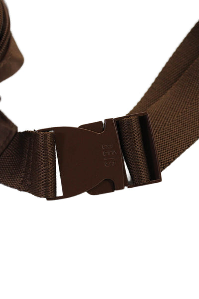 Beis Womens Zippered Adjustable Monochrome Belt Bag Brown