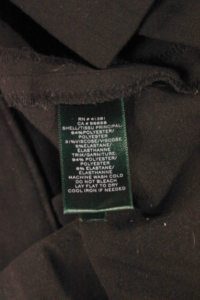 Lauren Ralph Lauren Women Black Dress Pants Polyester Pull On Size 16
