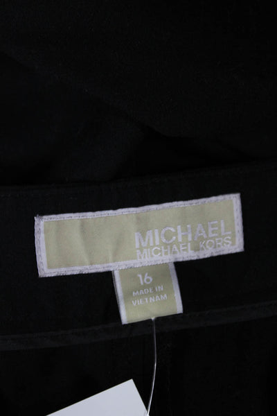 Michael Michael Kors Womens Dress Pants Black Polyester Inseam 28 Size 16