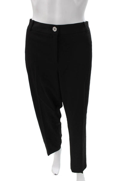 Michael Michael Kors Women Black Polyester Dress Pants Button Size 16