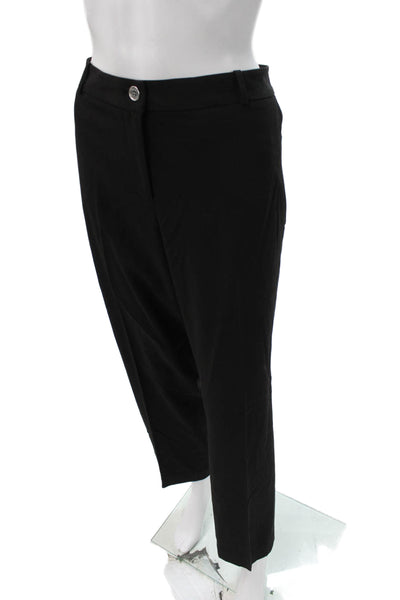 Michael Michael Kors Women Black Polyester Dress Pants Button Size 16