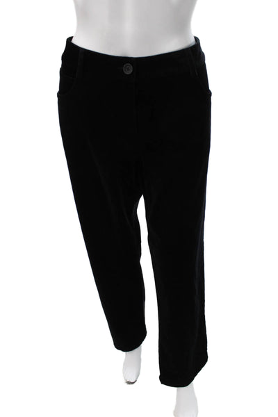 Eileen Fisher Womens Dress Pants Black Cotton Size L