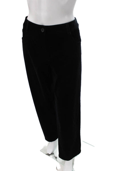 Eileen Fisher Womens Dress Pants Black Cotton Size L