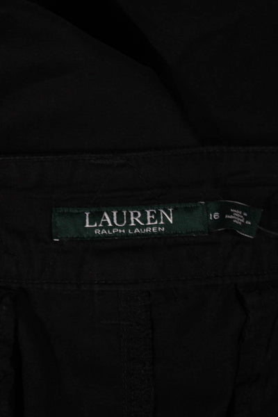 Lauren Ralph Lauren Womens Black Cargo Pants Cotton Size 16