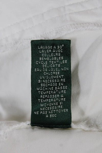 Lauren Ralph Lauren Womens White Cotton Cargo Pants Size 16