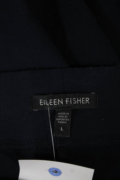 Eileen Fisher Women Dress Pants Blue Polyester Size L