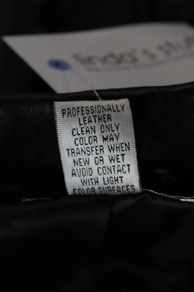 Alfani Women Basic Leather Zip Jacket Black Long Sleeve Size 1X