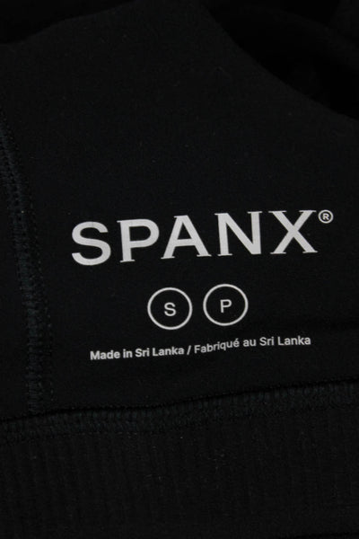 Spanx Womens Stretch Knit Strappy Back Square Neck Sports Bra Navy Size Small