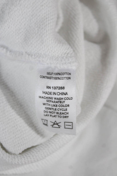 Year Of Ours Women White Cotton Solid Drawstring Sweatpants Size S