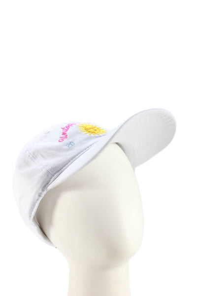 Agua Bendita Womens Embroidered Unstoppable Light Baseball Cap Hat White OS