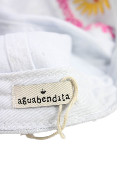 Agua Bendita Womens Embroidered Unstoppable Light Baseball Cap Hat White OS
