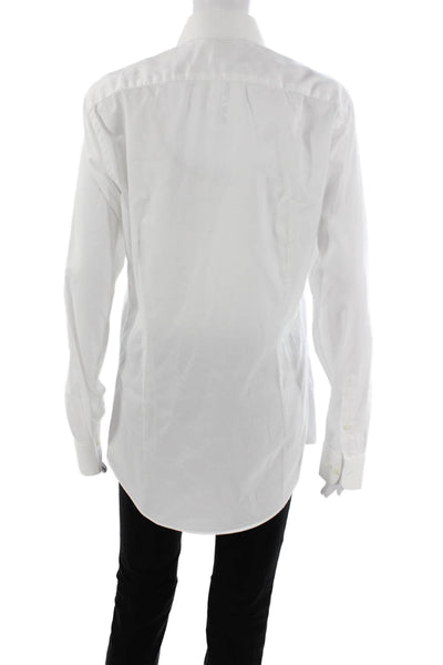 Suit Supply Mens Button Up Shirt White Egyptian Cotton Long Sleeve Size 15