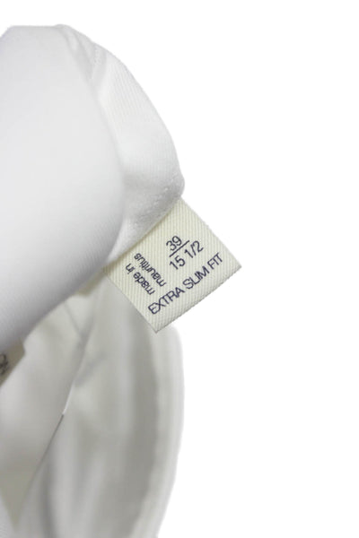 Suit Supply Mens Button Up Shirt White Egyptian Cotton Long Sleeve Size 15