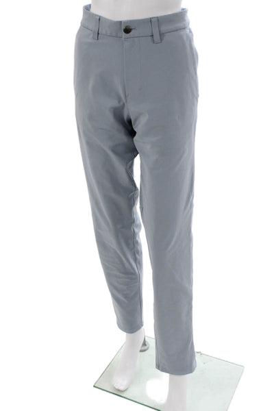 Lululemon Mens Chino Pants Gray Button Polyester Blend Inseam 30 Size 31