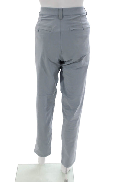 Lululemon Mens Chino Pants Gray Button Polyester Blend Inseam 30 Size 31
