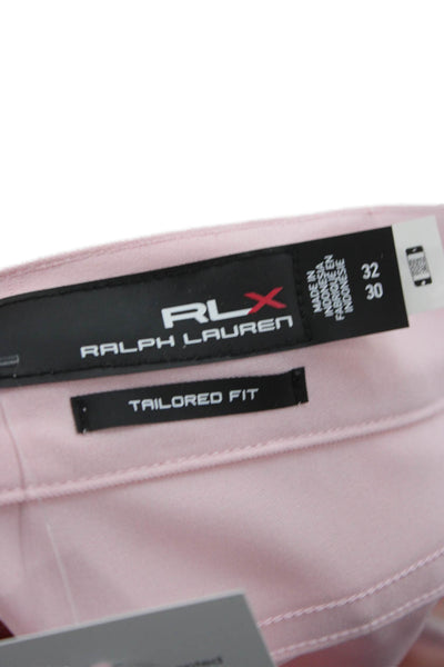 RLX Ralph Lauren Women Cropped Pink Polyester Pants Size 32