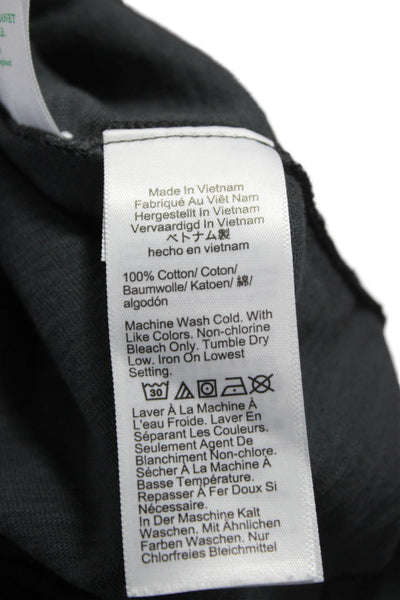 J Crew Mens Henley T-Shirt Gray Cotton Long Sleeve Size S