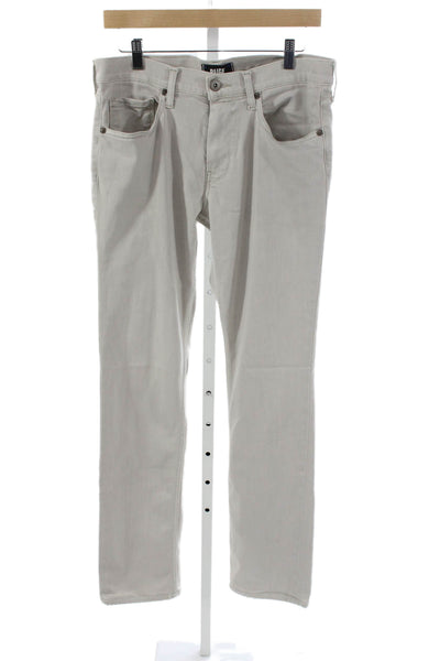 Paige Mens Straight Gray Rayon Pants High Rise Inseam 30 Size 31