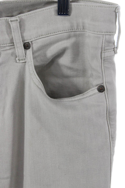 Paige Mens Straight Gray Rayon Pants High Rise Inseam 30 Size 31