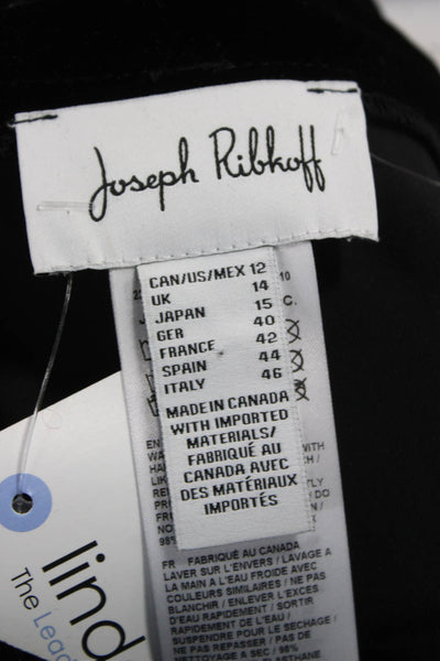 Joseph Ribkoff Womens Black Dress Pants Polyester Pull On Inseam 34 Size 12