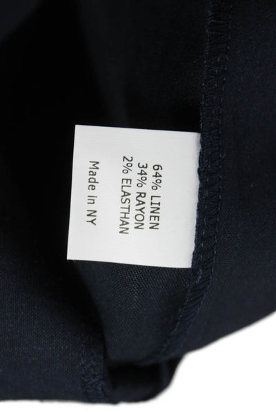 Estelle & Finn Women Linen Blue Blazer Buttoned Long Sleeve Size 6