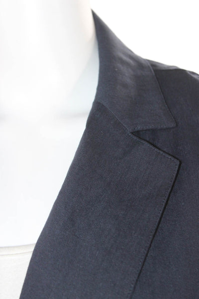 Estelle & Finn Women Blazer Linen Blue Long Sleeve Size 16