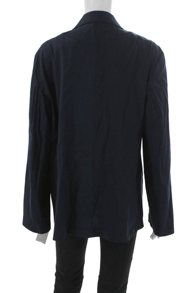 Estelle & Finn Women Blazer Linen Blue Long Sleeve Size 16
