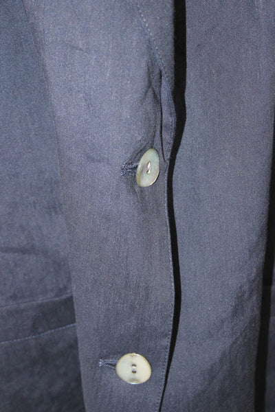Estelle & Finn Women Blazer Linen Blue Long Sleeve Size 16