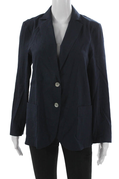 Estelle & Finn Womens Linen Blue Blazer Button Size 2