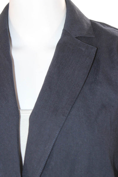 Estelle & Finn Womens Linen Blue Blazer Button Size 2