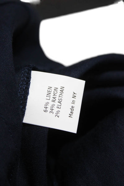 Estelle & Finn Womens Linen Blue Blazer Button Size 2