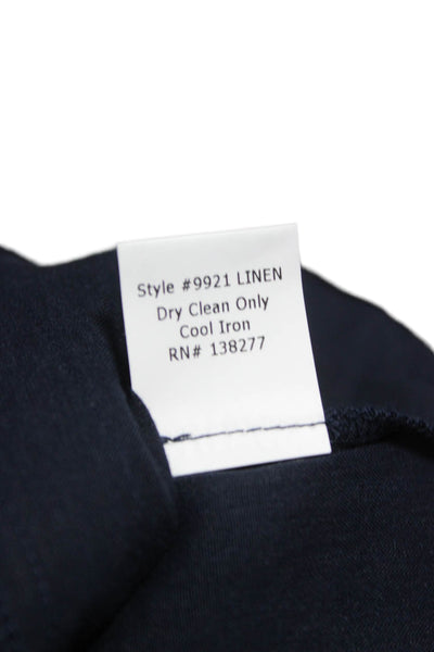 Estelle & Finn Womens Linen Blue Blazer Button Size 2