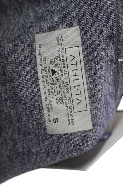 Athleta Women Track Jacket Gray Zip Long Sleeve Size S