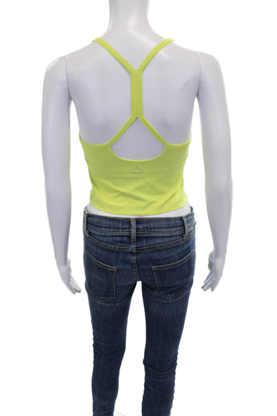 Beyond Yoga Womens Cropped Tank Scoop Neck Green Nylon Sleeveless Size S