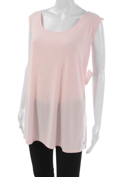 Joseph Ribkoff Women Sleeveless Tunic Pink Scoop Neck Polyester Size 2XL
