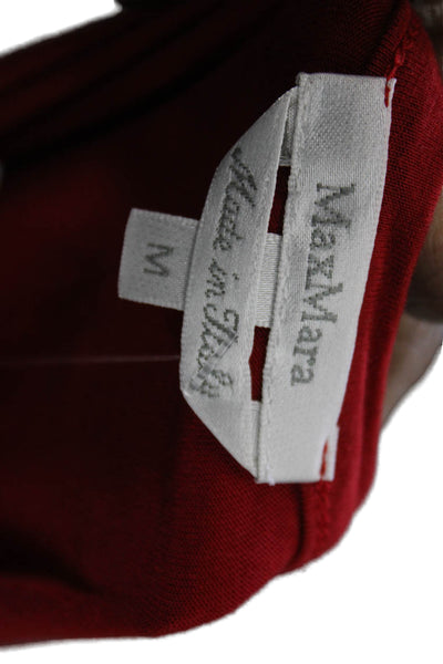 Max Mara Womens Red Cotton Scoop Neck Basic Tank Size M