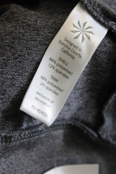 Athleta Womens Gray Track Jacket Long Sleeve Zip 88% Polyester Size S