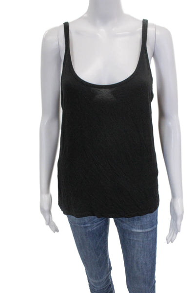 Max Mara Womens Camisole Black Scoop Neck Sleeveless Lightweight Knit Size M